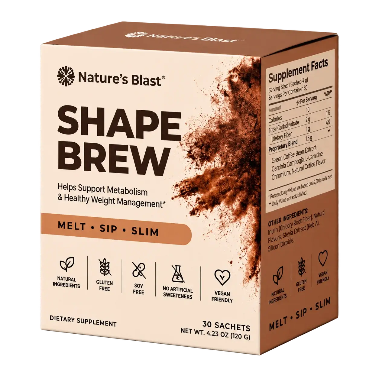 Single box of Shape Brew, 30 sachets